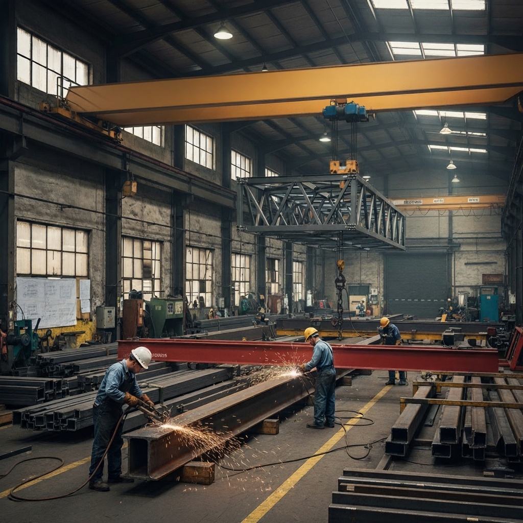 Structural steel fabrication
